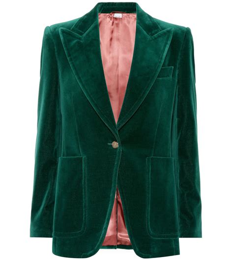 women's gucci blazer|gucci green velvet blazer.